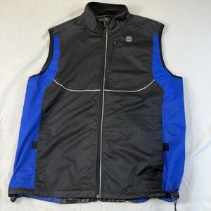 Golds Gym Vest Mens XL Full Zip Outdoor Cycling Running Reflective  Jacket. Blue